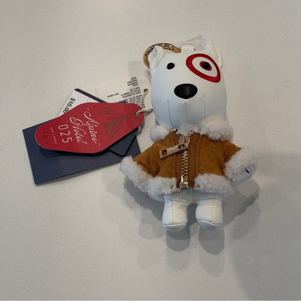 NEW Target Bullseye Dog Bag Charm Keychain Universal Thread - Picture 2 of 6